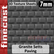 Paving Granite Setts Cobble stones 1:48 O 7mm 3D Texture Sheet FINECAST FBS719G