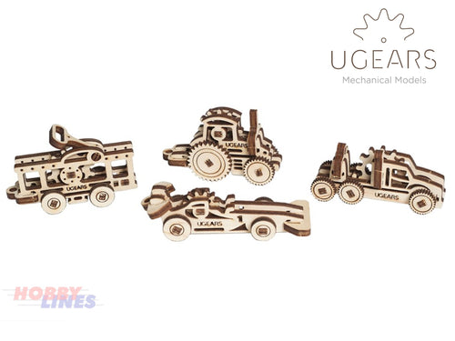 U-FIDGET VEHICLES Wooden Construction mini 3D model Puzzle kit uGears 70033