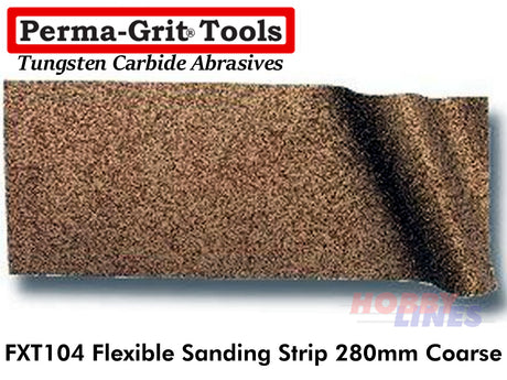 Perma-Grit FXT104 280mm FLEXIBLE SANDING STRIP Coarse Tungsten Carbide Permagrit