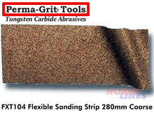 Load image into Gallery viewer, Perma-Grit FXT104 280mm FLEXIBLE SANDING STRIP Coarse Tungsten Carbide Permagrit
