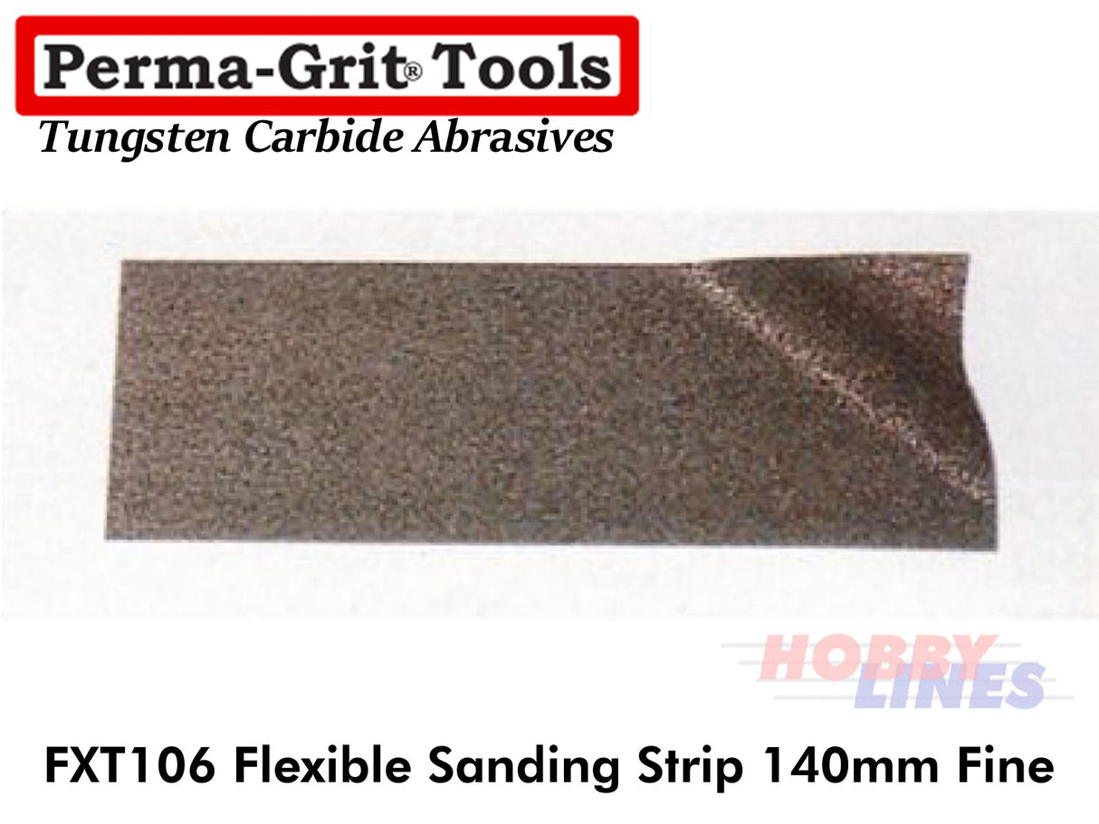 Perma-Grit FXT106 140mm FLEXIBLE SANDING STRIP Fine Tungsten Carbide Permagrit