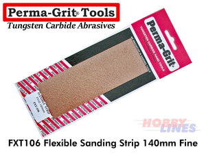 Perma-Grit FXT106 140mm FLEXIBLE SANDING STRIP Fine Tungsten Carbide Permagrit