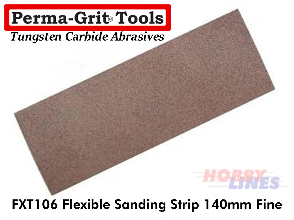 Perma-Grit FXT106 140mm FLEXIBLE SANDING STRIP Fine Tungsten Carbide Permagrit