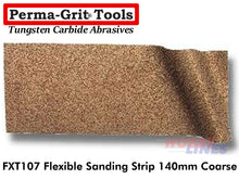 Load image into Gallery viewer, Perma-Grit FXT107 140mm FLEXIBLE SANDING STRIP Coarse Tungsten Carbide Permagrit
