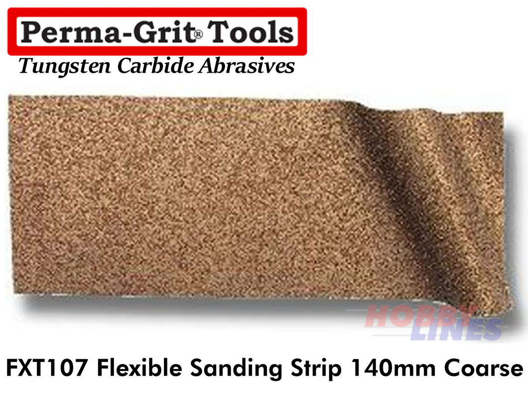 Perma-Grit FXT107 140mm FLEXIBLE SANDING STRIP Coarse Tungsten Carbide Permagrit