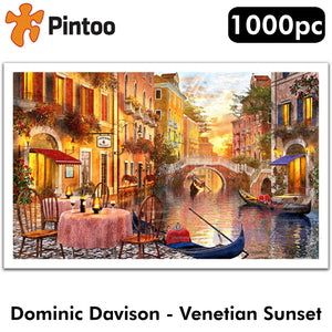 Showpiece Puzzle  DOMINIC DAVISON - VENETIAN SUNSET 20"x32" 1000pc PINTOO H2248