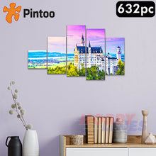 Load image into Gallery viewer, Showpiece Puzzle Neuschwanstein Castle Canvas Set 23.5&quot;x13&quot; 632pc PINTOO HN1063
