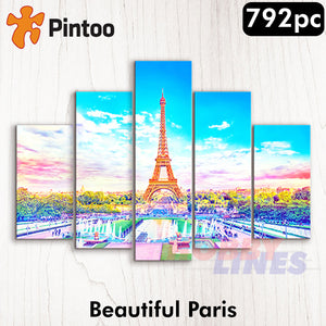 Showpiece Puzzle BEAUTIFUL PARIS Canvas Set 23" x 14" 792 piece PINTOO HN1015