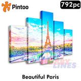 Showpiece Puzzle BEAUTIFUL PARIS Canvas Set 23" x 14" 792 piece PINTOO HN1015