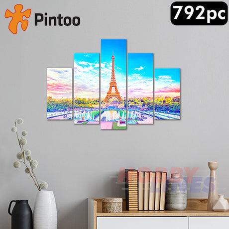 Showpiece Puzzle BEAUTIFUL PARIS Canvas Set 23" x 14" 792 piece PINTOO HN1015