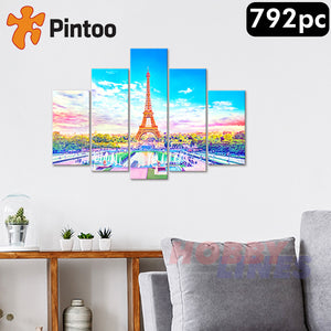 Showpiece Puzzle BEAUTIFUL PARIS Canvas Set 23" x 14" 792 piece PINTOO HN1015