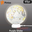 3D Puzzle PURPLE GLOBE 3" LED USB light Translucent Earth 60pc PINTOO J1021