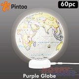 3D Puzzle PURPLE GLOBE 3" LED USB light Translucent Earth 60pc PINTOO J1021