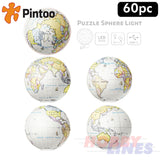 3D Puzzle PURPLE GLOBE 3" LED USB light Translucent Earth 60pc PINTOO J1021