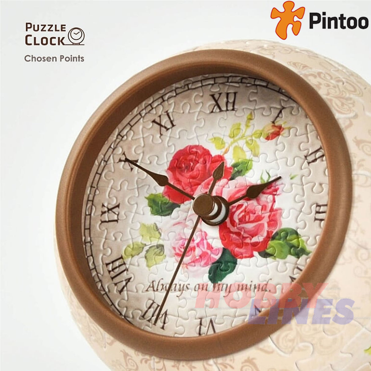 3D Puzzle Clock CLASSIC ROSE 145pc Desk Clock PINTOO Puzzles KC1005