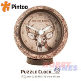 3D Puzzle Clock INTO THE WOODS 145pc Desk Clock PINTOO Puzzles KC1007