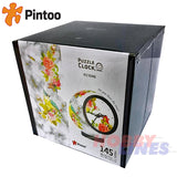 3D Puzzle Clock FRAGRANT FLOWERS & SINGING BIRDS 145pc Desk Clock PINTOO KC1046