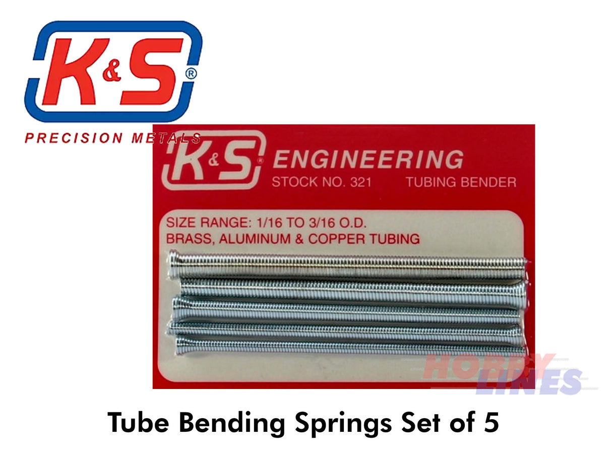 K&S KS Metals Set of 5 TUBE BENDING SPRINGS Metal Bender Tool KS321