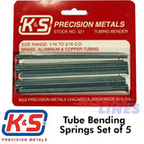 K&S KS Metals Set of 5 TUBE BENDING SPRINGS Metal Bender Tool KS321