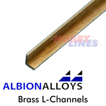 Load image into Gallery viewer, Brass L Channel ALBION ALLOYS Precision Metal Model Various Sizes L1 L2 L3
