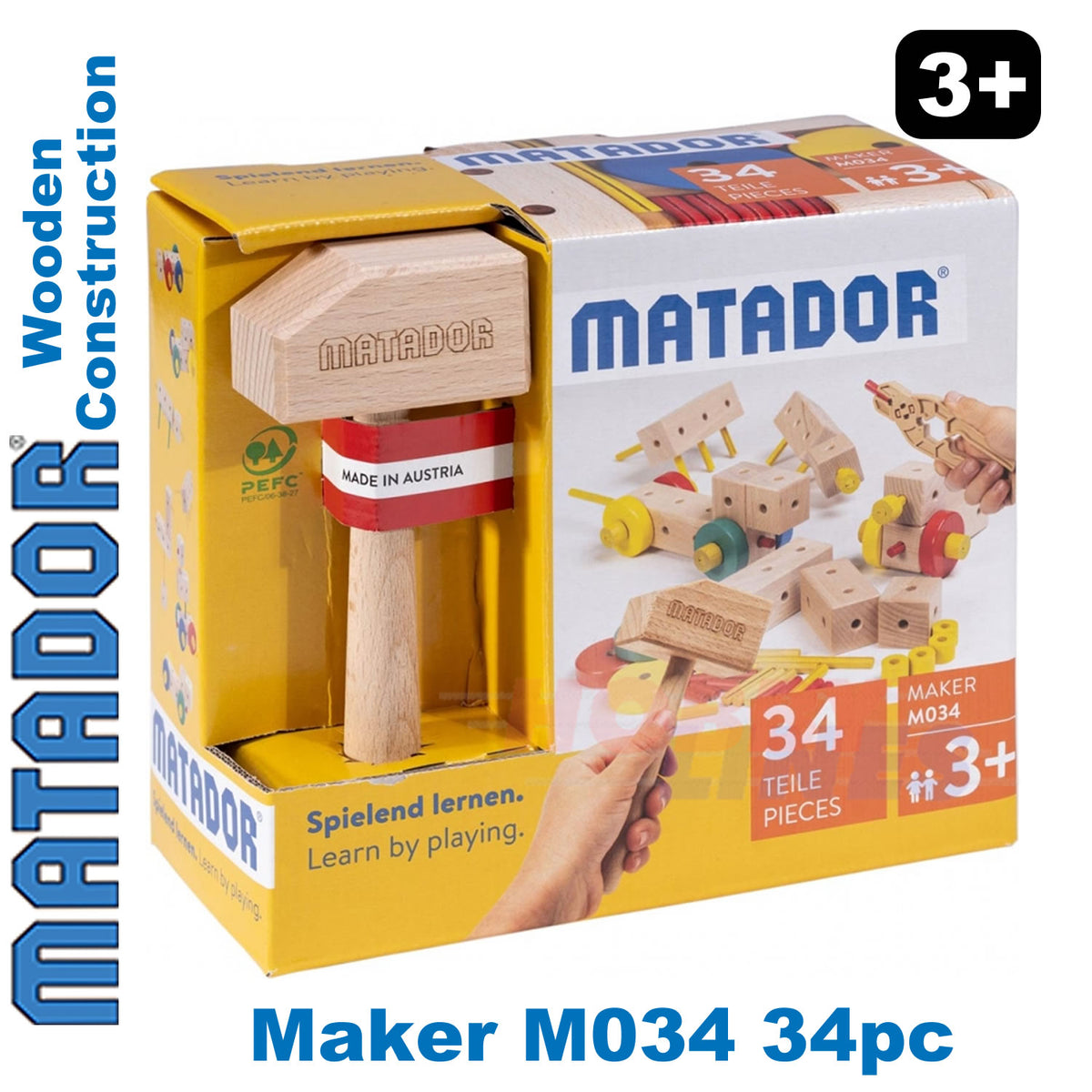 Matador Maker M034 Wooden Construction Set Building Blocks Bricks 65pc ...