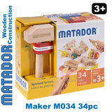 Matador Maker M034 Wooden Construction Set Building Blocks Bricks 65pc Age 5+