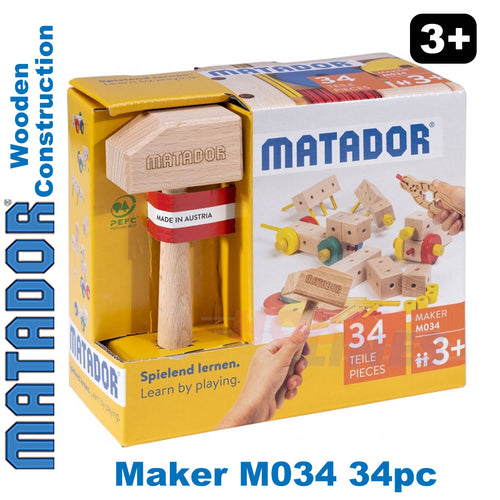 Matador Maker M034 Wooden Construction Set Building Blocks Bricks 65pc Age 5+