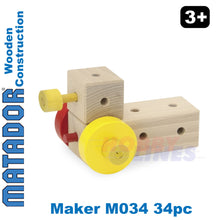 Load image into Gallery viewer, Matador Maker M034 Wooden Construction Set Building Blocks Bricks 65pc Age 5+
