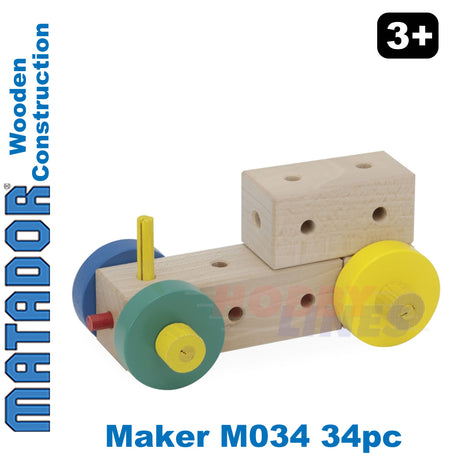 Matador Maker M034 Wooden Construction Set Building Blocks Bricks 65pc Age 5+