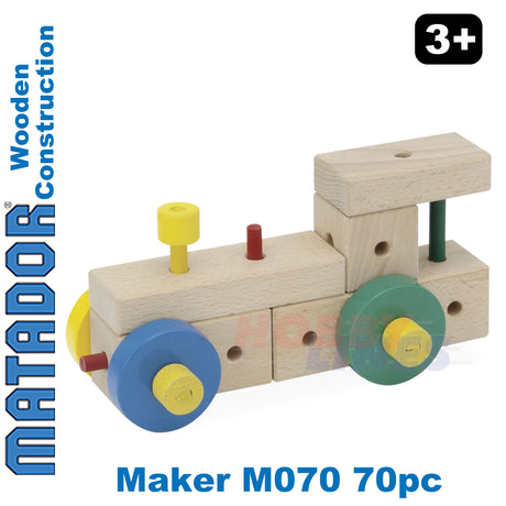 Matador Maker M070 Wooden Construction Set Building Blocks Bricks 70pc Age 3+