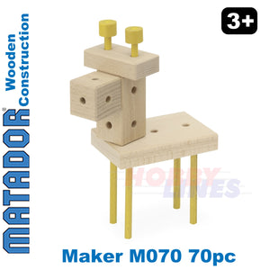 Matador Maker M070 Wooden Construction Set Building Blocks Bricks 70pc Age 3+