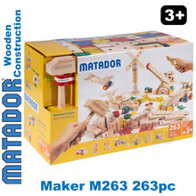Load image into Gallery viewer, Matador Maker M263 Wooden Construction Set Building Blocks Bricks 263pc Age 3+
