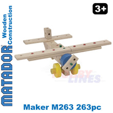 Load image into Gallery viewer, Matador Maker M263 Wooden Construction Set Building Blocks Bricks 263pc Age 3+
