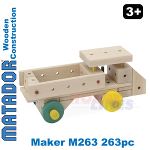 Matador Maker M263 Wooden Construction Set Building Blocks Bricks 263pc Age 3+
