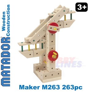 Matador Maker M263 Wooden Construction Set Building Blocks Bricks 263pc Age 3+