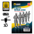Figures BRITISH CREW WWII 1:72 vehicles &tanks 3D print AMMO Mig Jimenez MIG8915