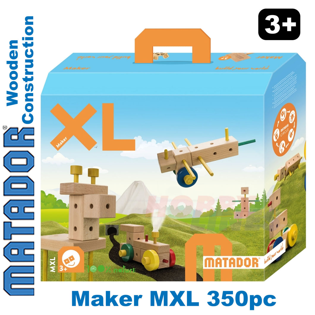 Matador Maker MXL Wooden Construction Set Building Blocks Bricks 350pc Age 3+