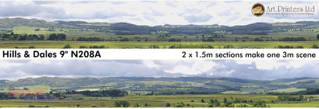 HILLS & DALES PN208 A / B N Gauge ID Backscenes Art printers Premium 9"