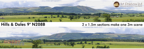 HILLS & DALES PN208 A / B N Gauge ID Backscenes Art printers Premium 9"