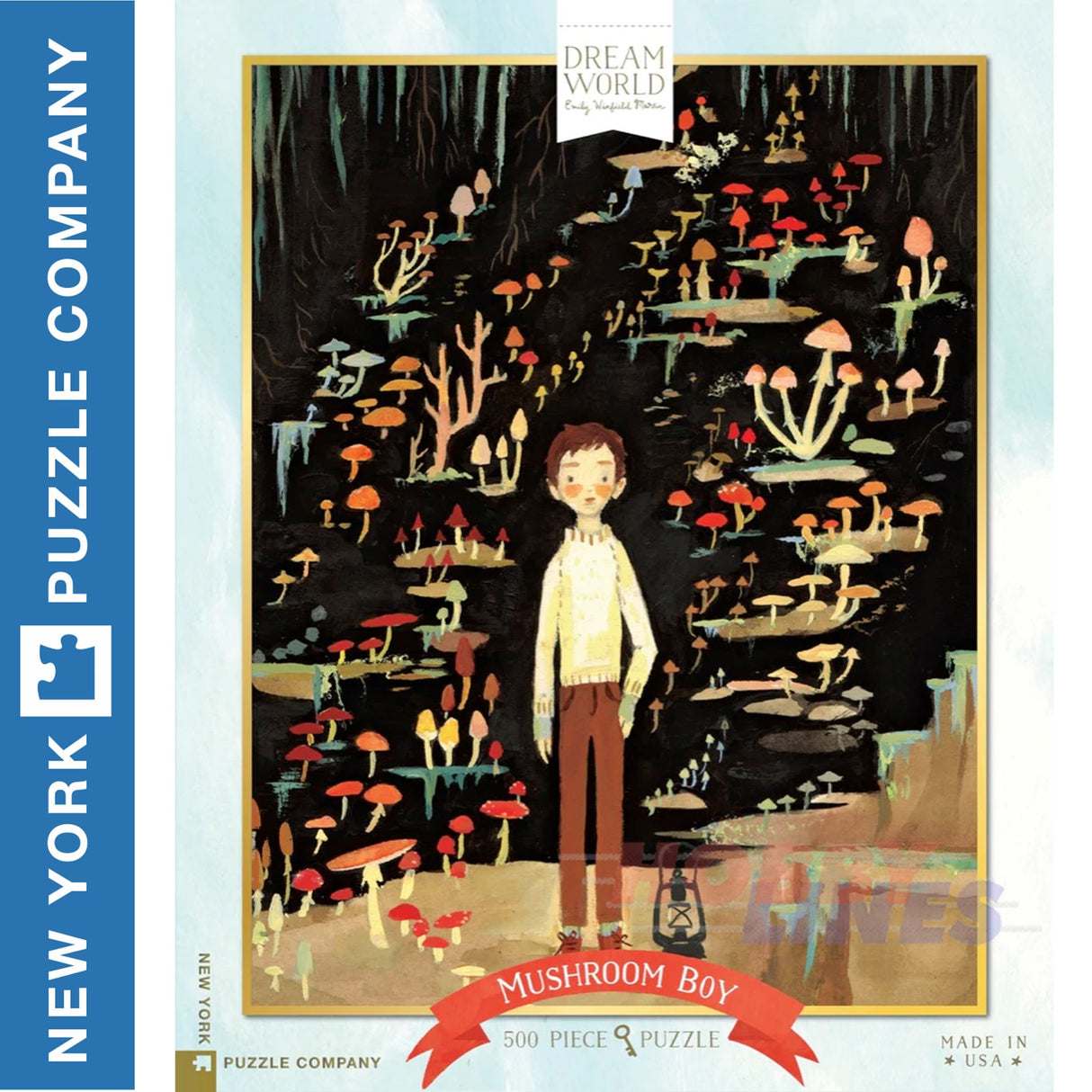 MUSHROOM BOY New York Puzzle Company Dreamworld 500pc Jigsaw NPZEM1918