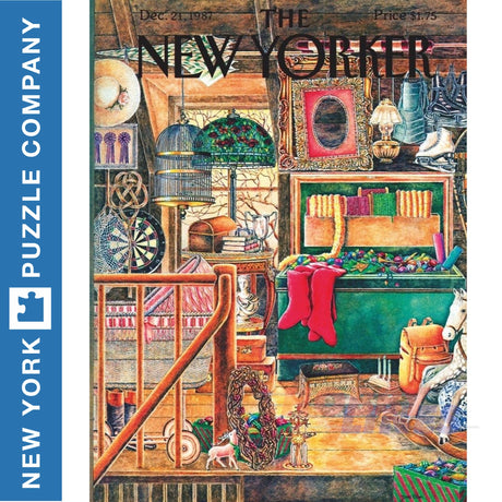 New Yorker CHRISTMAS ATTIC  New York Puzzle Company 1000pc Jigsaw NPZNY1713