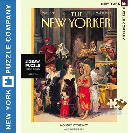 New Yorker MONDAY AT THE MEET New York Puzzle Company 1000pc Jigsaw NPZNY1803