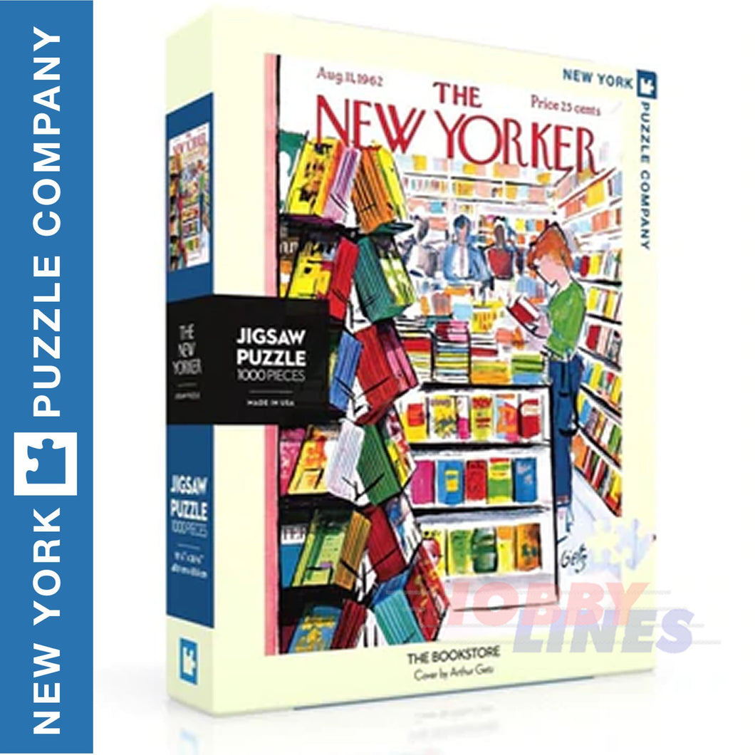New Yorker THE BOOKSTORE New York Puzzle Company 1000pc Jigsaw NPZNY1804