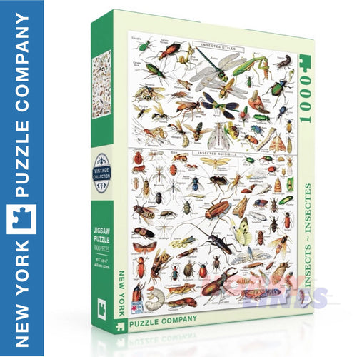 INSECTS New York Puzzle Company 1000pc Bugs Jigsaw NPZPD1832