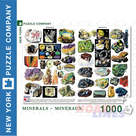 MINERALS & GEMS New York Puzzle Company 1000pc Jigsaw NPZPD1977