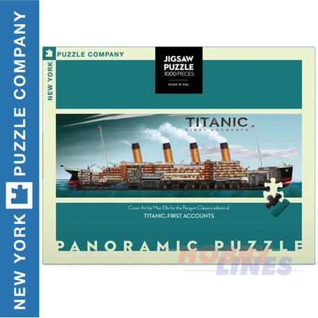TITANIC FIRST ACCOUNTS New York Puzzle Company 1000pc Panorama Jigsaw NPZPG1906