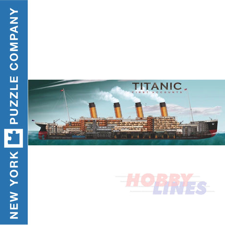 TITANIC FIRST ACCOUNTS New York Puzzle Company 1000pc Panorama Jigsaw NPZPG1906