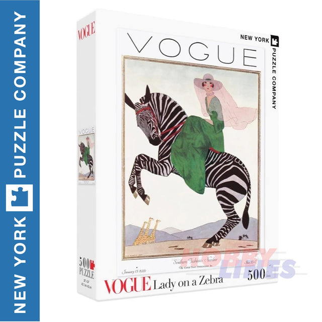 LADY ON A ZEBRA New York Puzzle Company VOGUE COVER 500pc Jigsaw NPZVG1963