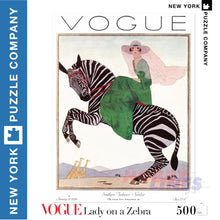 Load image into Gallery viewer, LADY ON A ZEBRA New York Puzzle Company VOGUE COVER 500pc Jigsaw NPZVG1963
