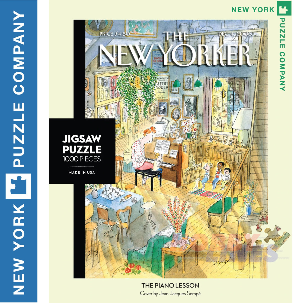 New Yorker THE PIANO LESSON New York Puzzle Company 1000pc Jigsaw NY016